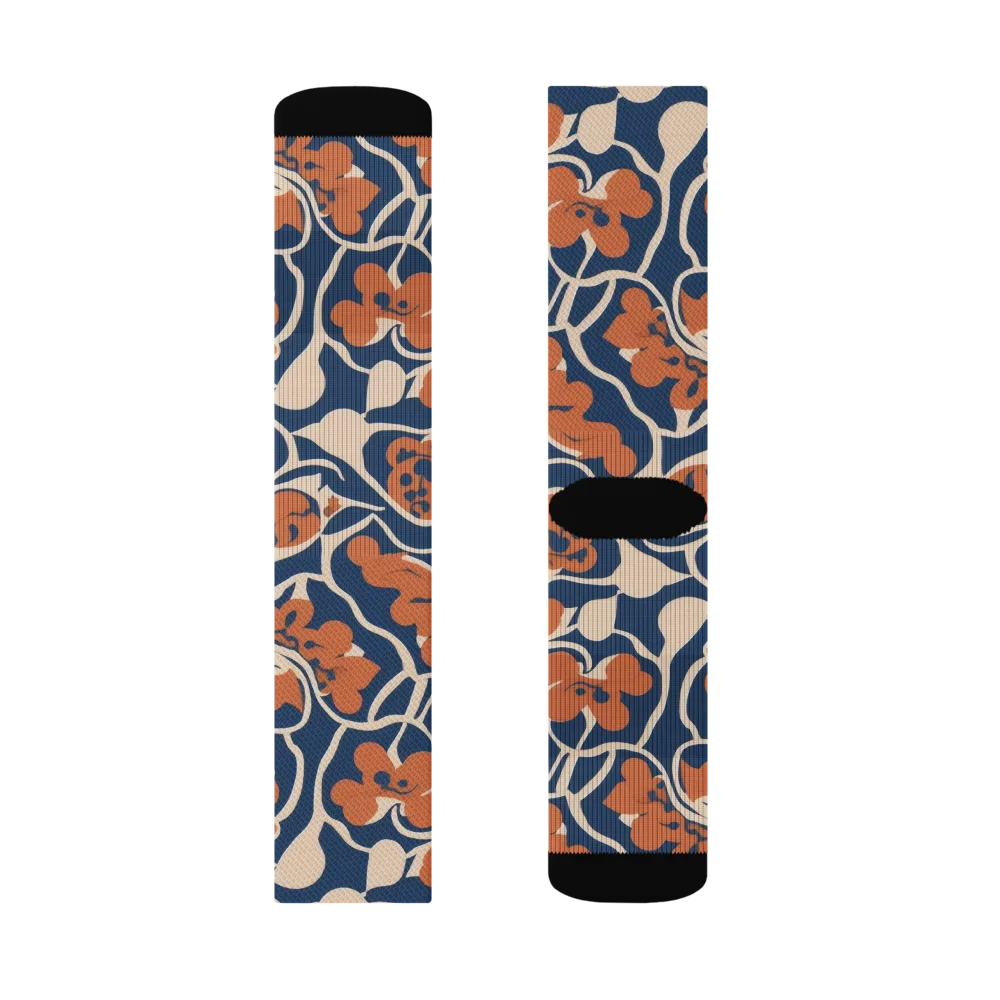 Sienna Bloom on Socks — Right Sock