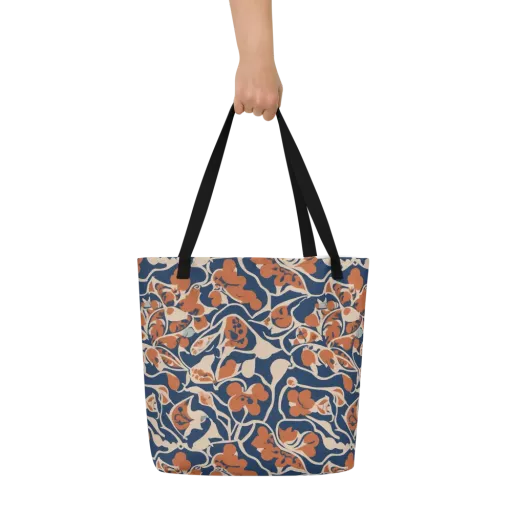 Sienna Bloom on a Large Tote Bag W/ Pocket