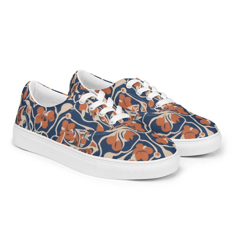Sienna Bloom on Men's Lace-Up Canvas Shoes — Right Front