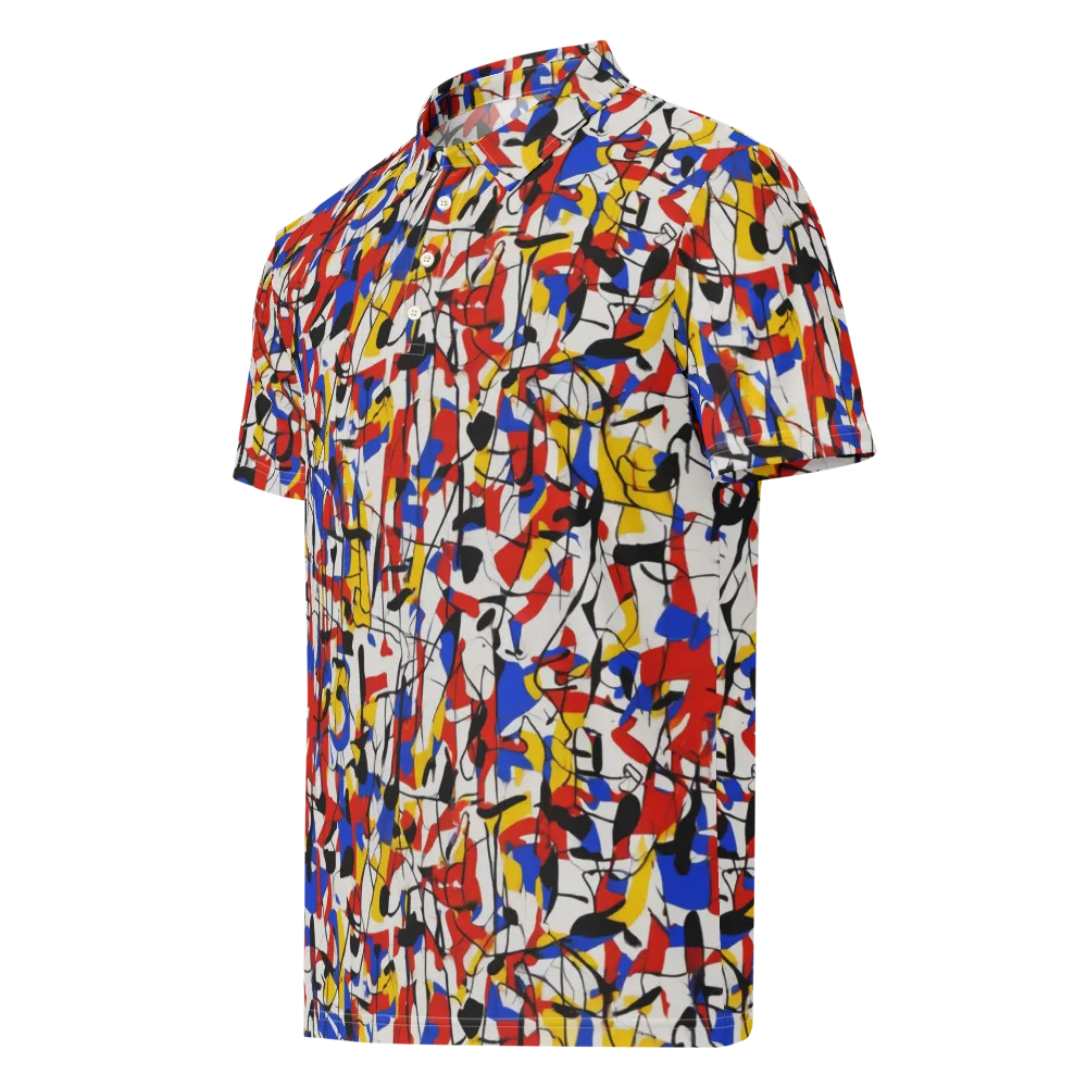 Chromatic Tangent on Men's Slim Fit Polo Shirt — Left Front