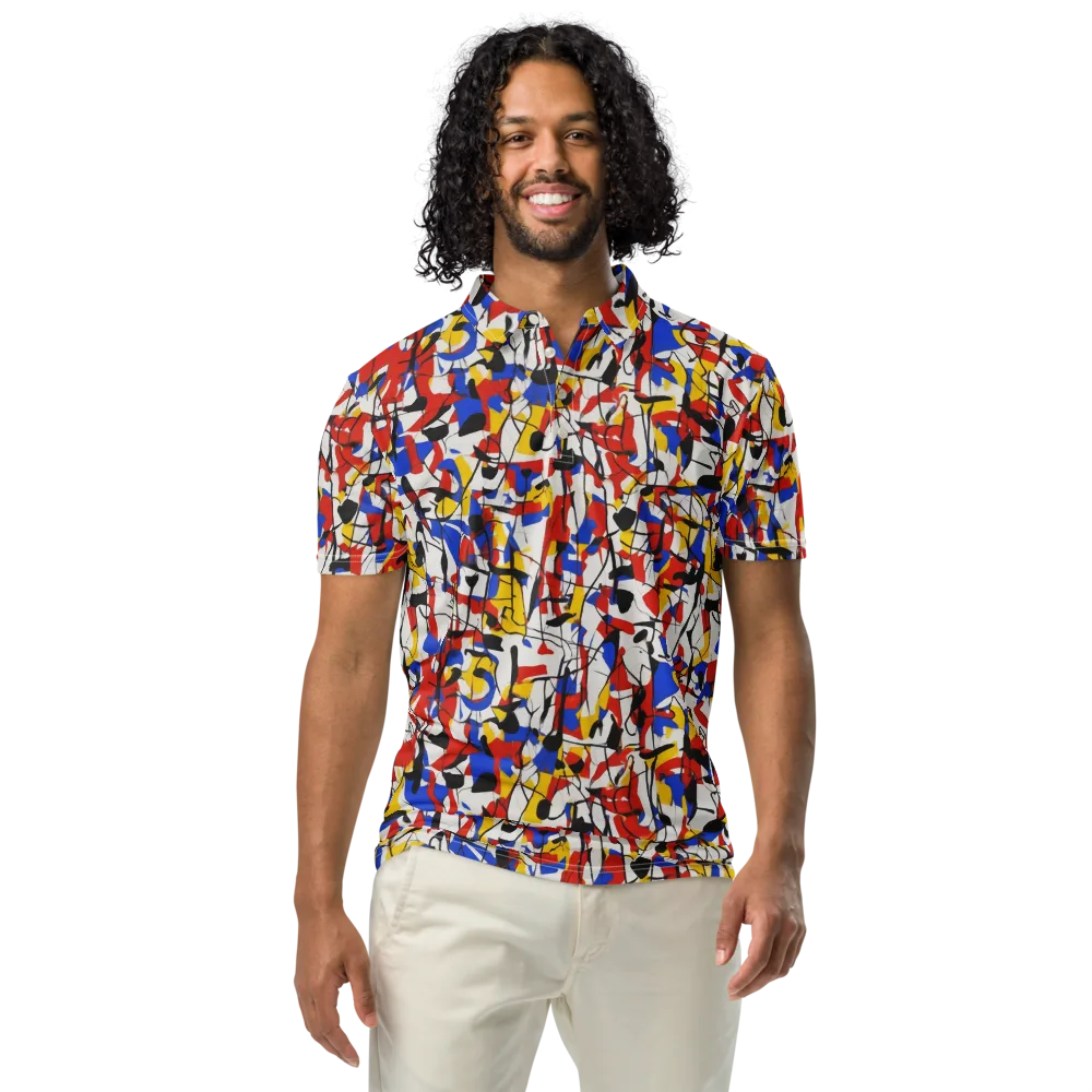 Chromatic Tangent on Men's Slim Fit Polo Shirt — Front