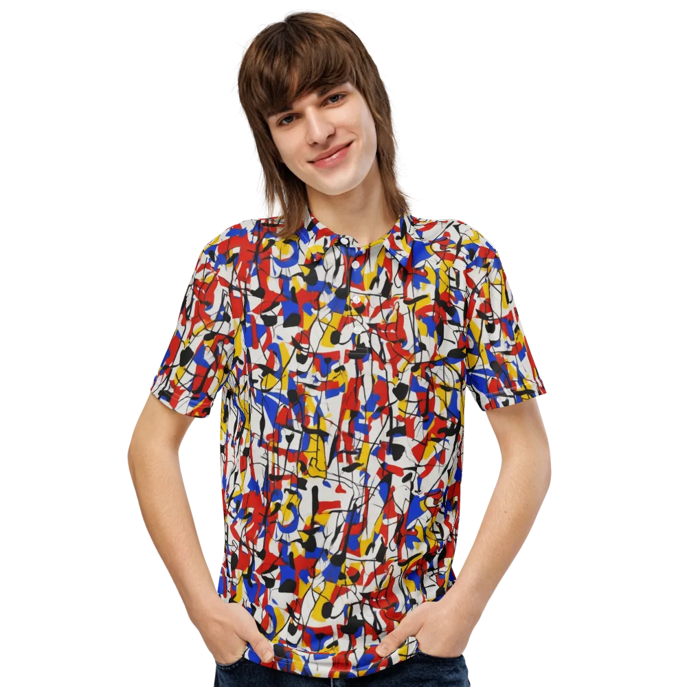 Chromatic Tangent on Men's Slim Fit Polo Shirt — Front