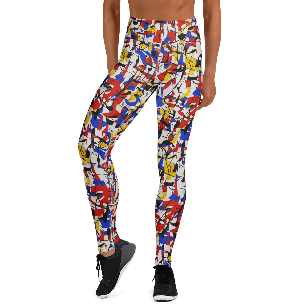 Chromatic Tangent on Yoga Leggings — Front