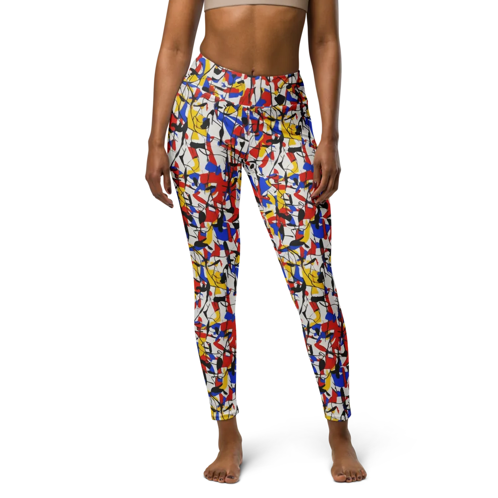 Chromatic Tangent on Yoga Leggings — Front