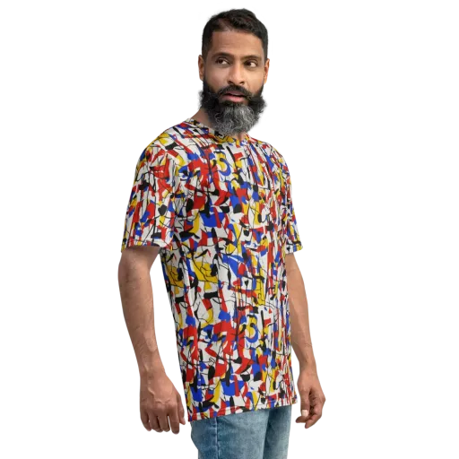 Chromatic Tangent on a Men's Crew Neck T-Shirt