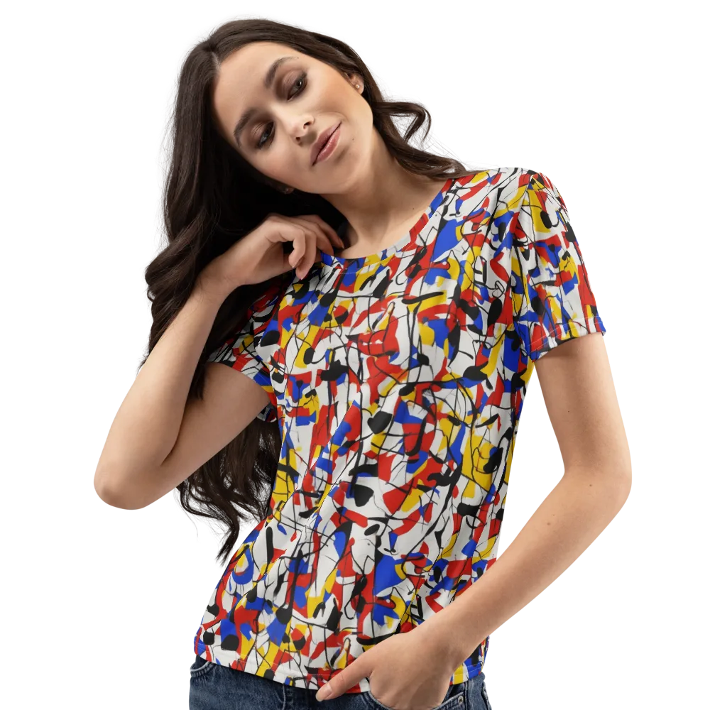 Chromatic Tangent on Women's Crew Neck T-Shirt — Left Front