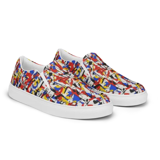 Chromatic Tangent on a Men's Slip-On Canvas Shoes
