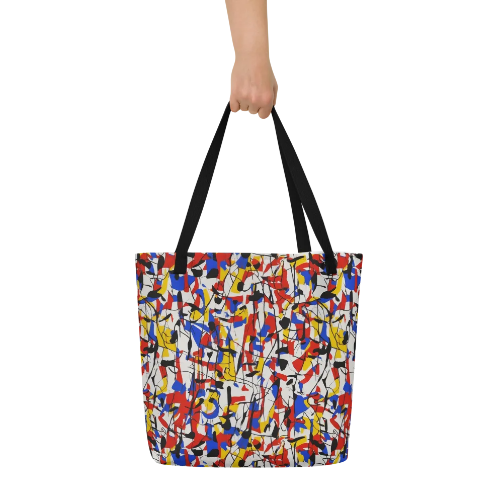 Chromatic Tangent on Large Tote Bag W/ Pocket — Front