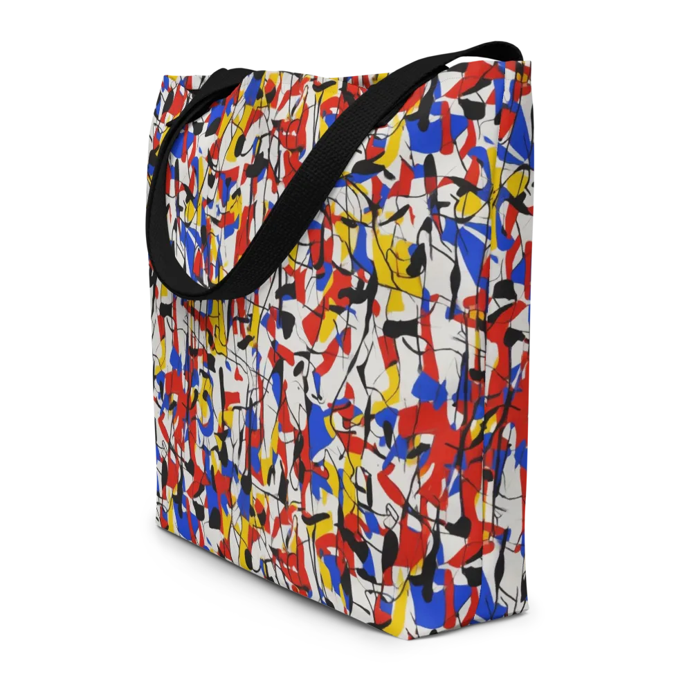 Chromatic Tangent on Large Tote Bag W/ Pocket — Front