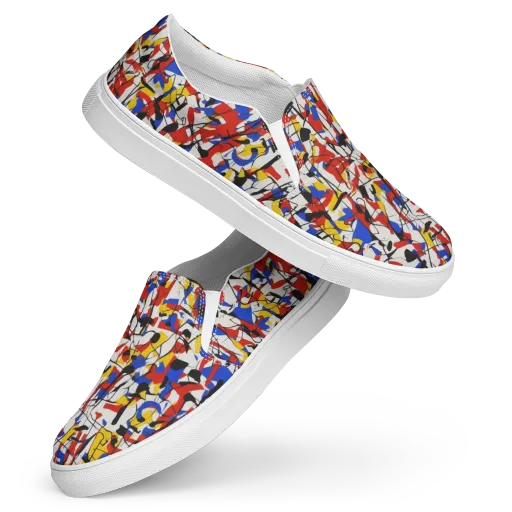 Chromatic Tangent on a Women's Slip-On Canvas Shoes