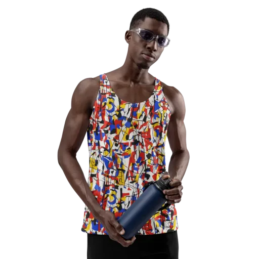 Chromatic Tangent on a Men's Tank Top