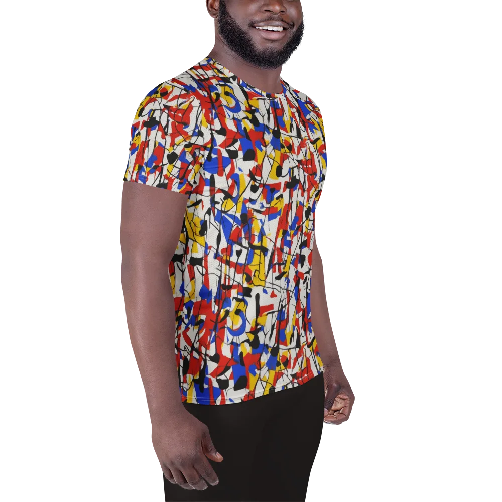 Chromatic Tangent on Men's Athletic T-Shirt — Right