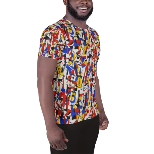 Chromatic Tangent on a Men's Athletic T-Shirt