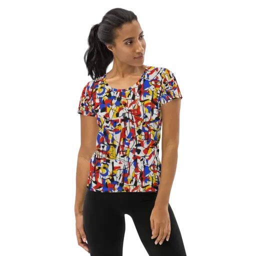 Chromatic Tangent on a Women's Athletic T-Shirt