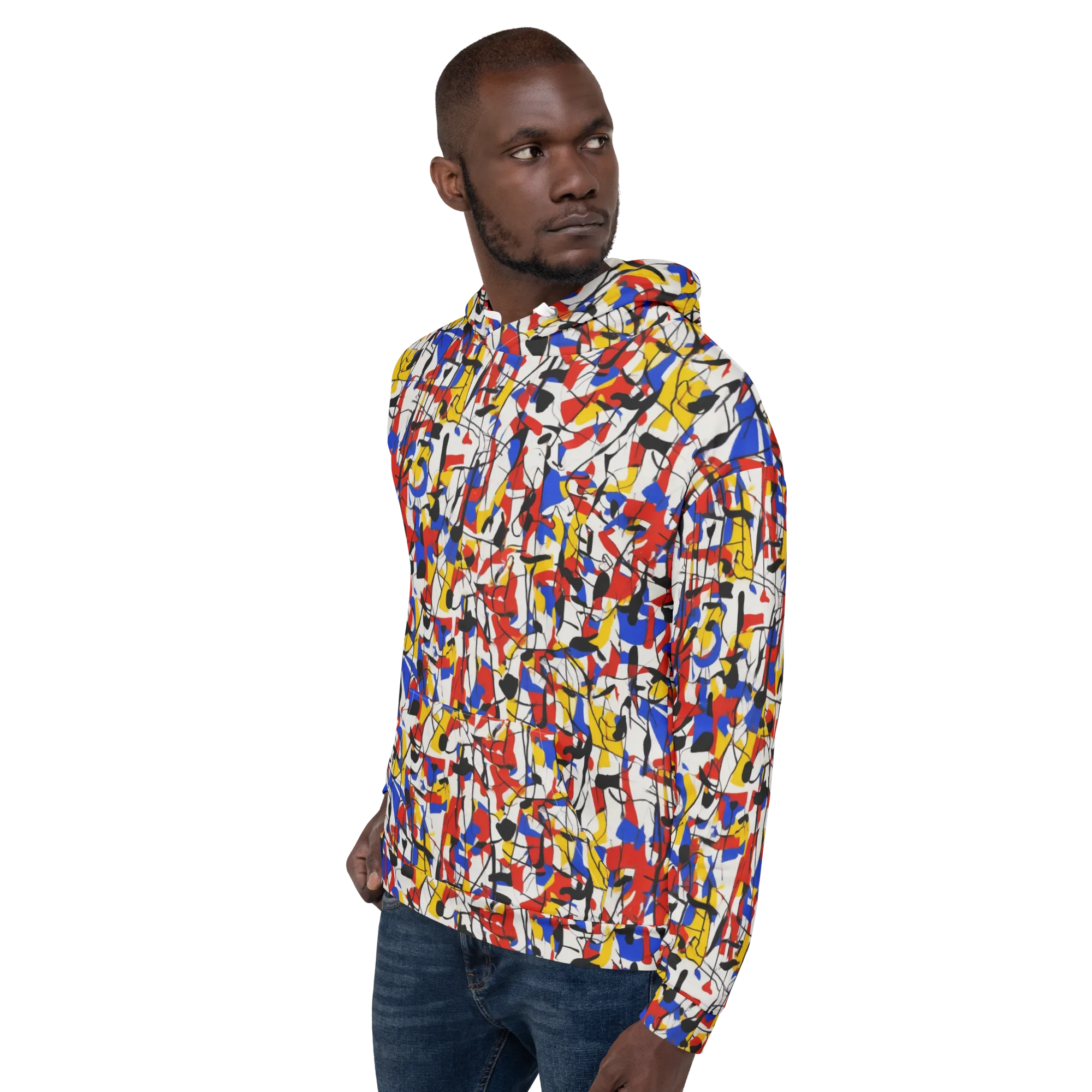 Chromatic Tangent on Hoodie — Left