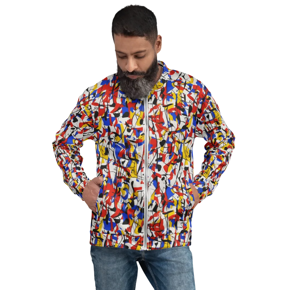 Chromatic Tangent on Bomber Jacket — Front