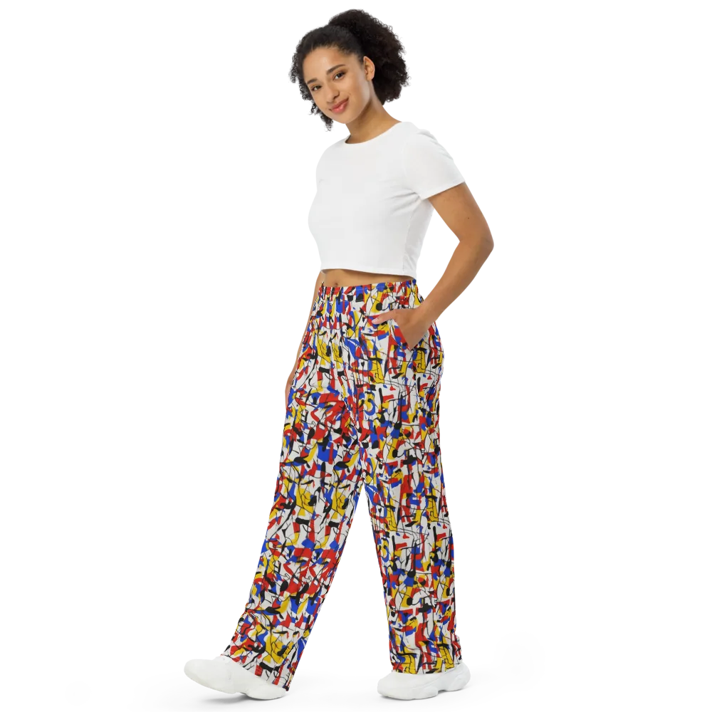 Chromatic Tangent on Wide-Leg Pants — Left Front