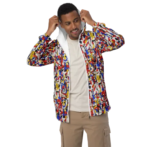 Chromatic Tangent on a Men's Windbreaker
