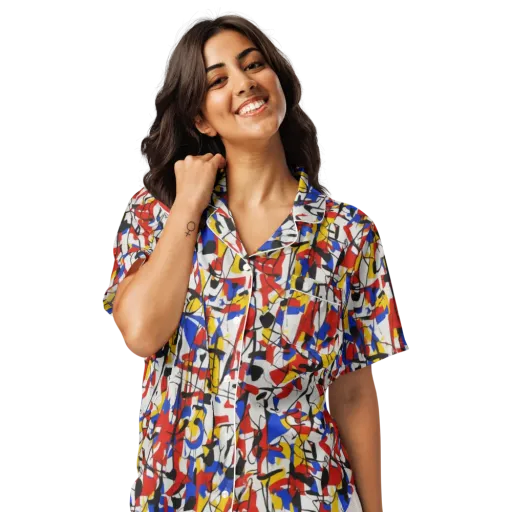 Chromatic Tangent on a Women's Short Sleeve Pajama Top
