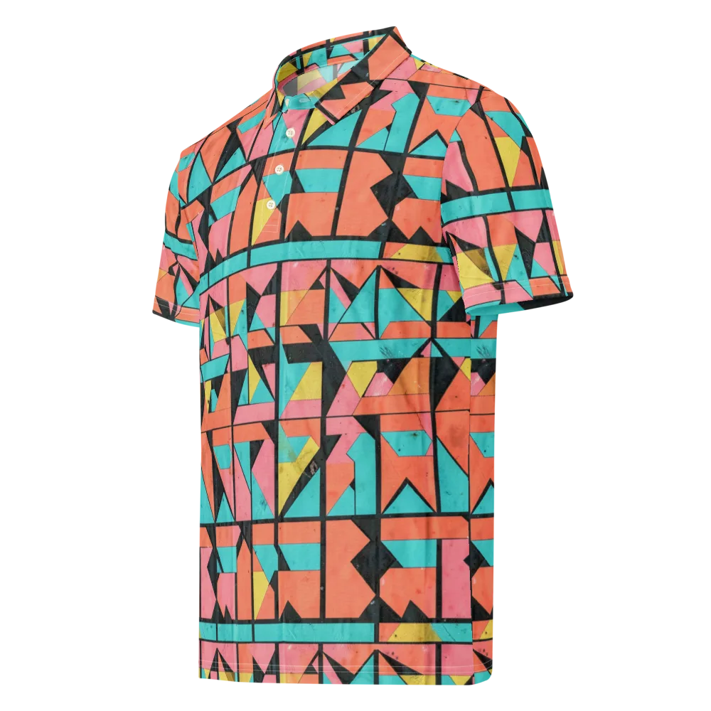 Prism Workshop on Men's Slim Fit Polo Shirt — Left Front