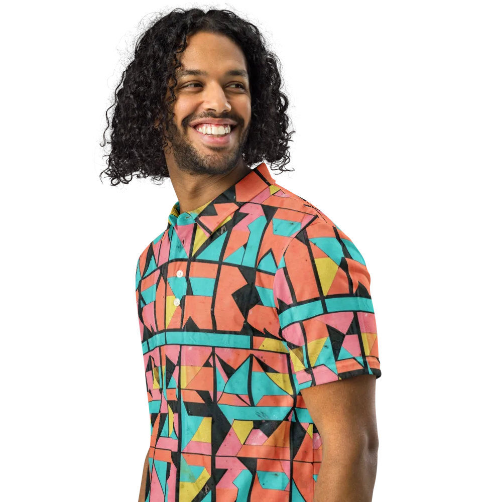 Prism Workshop on Men's Slim Fit Polo Shirt — Left Front