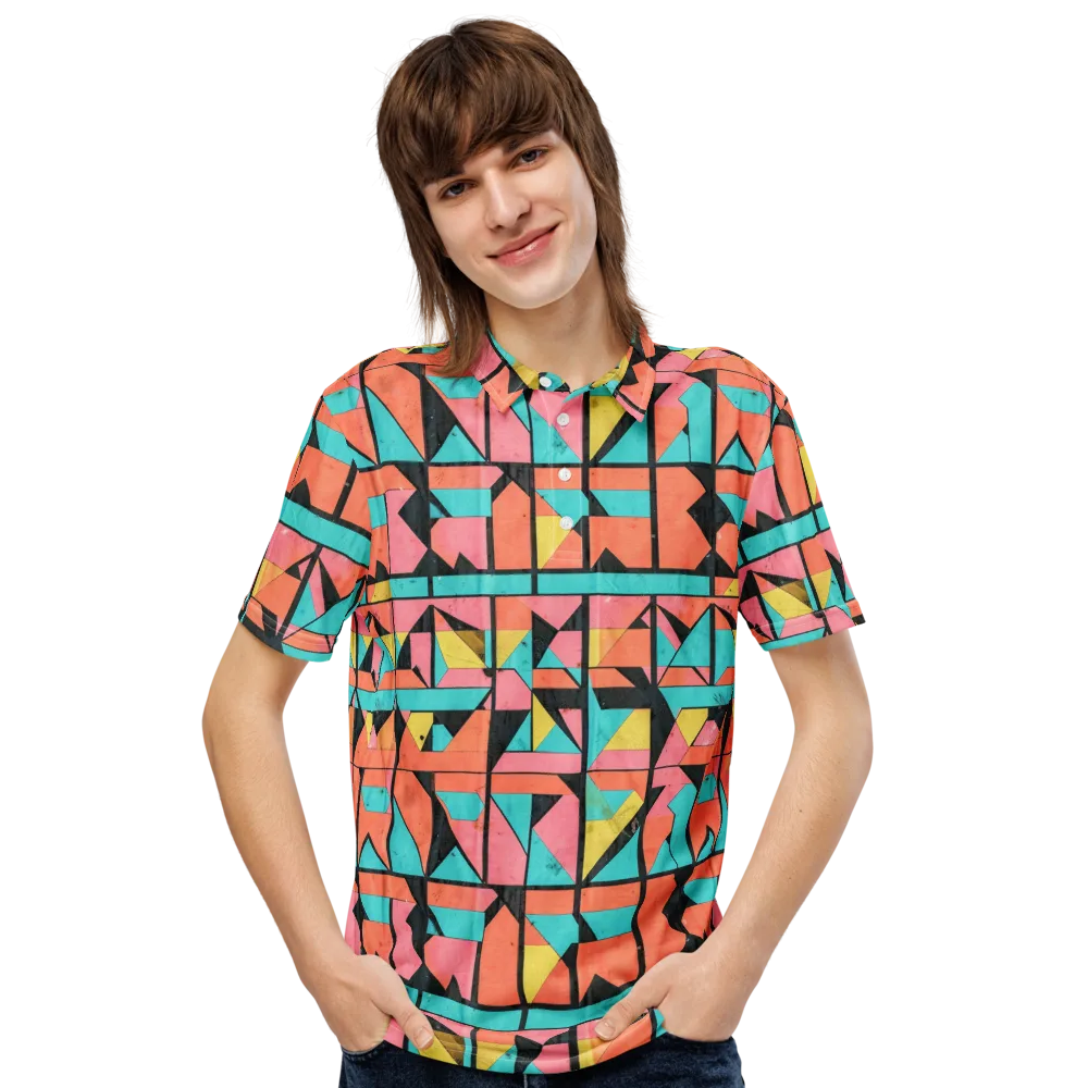 Prism Workshop on Men's Slim Fit Polo Shirt — Front