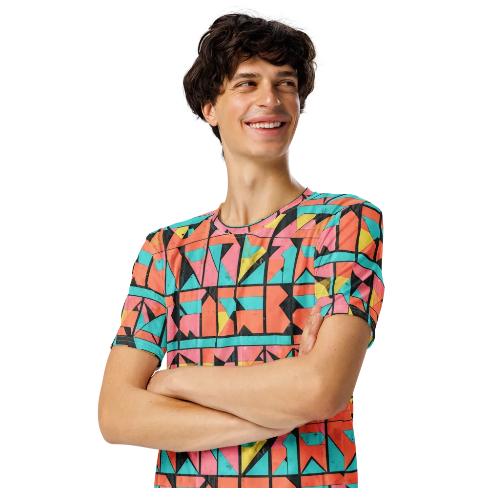 Prism Workshop on Men's Crew Neck T-Shirt — Left Front