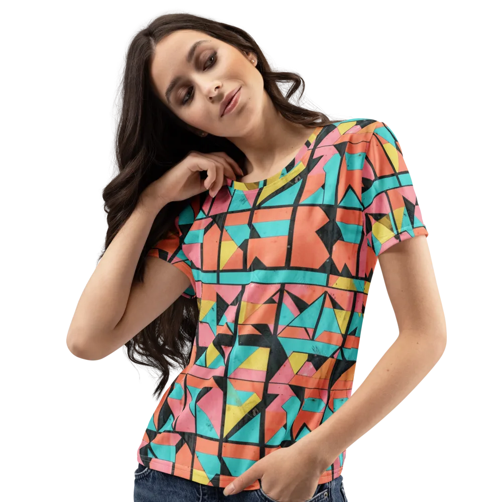Prism Workshop on Women's Crew Neck T-Shirt — Left Front