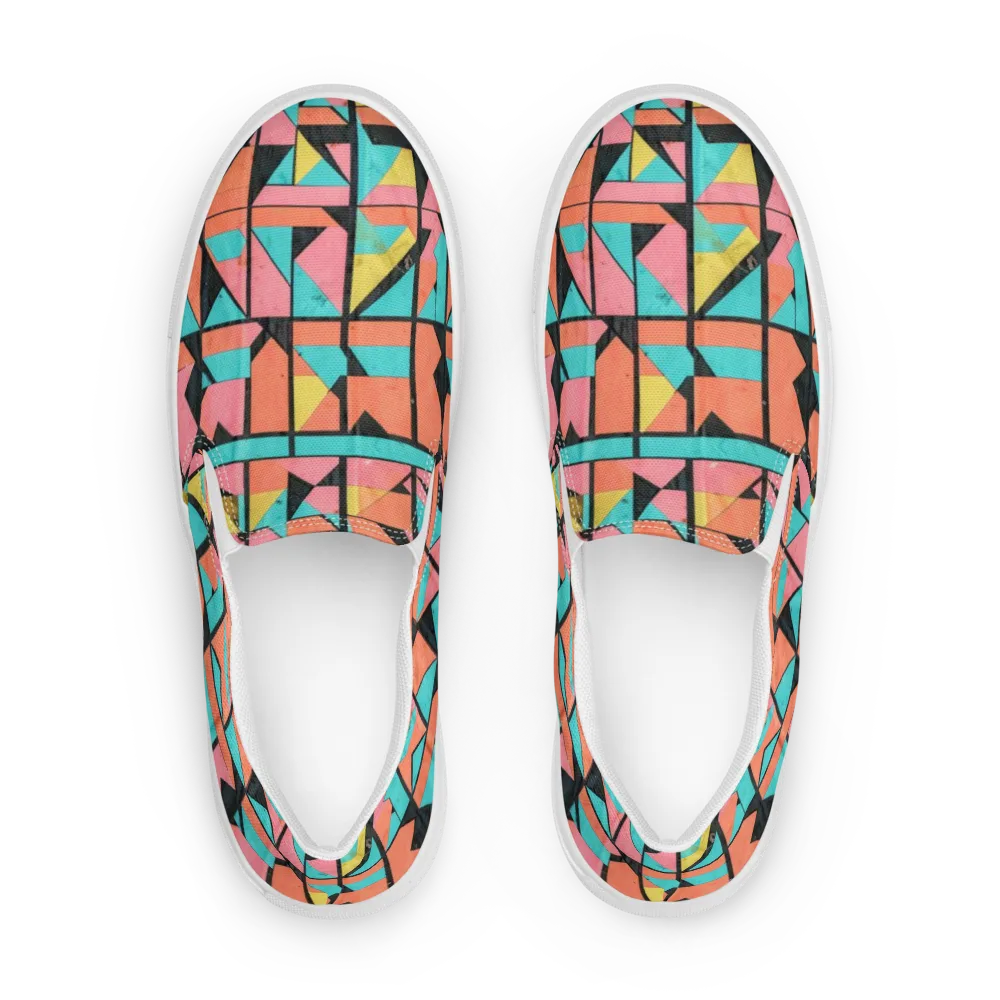 Prism Workshop on Men's Slip-On Canvas Shoes — Front