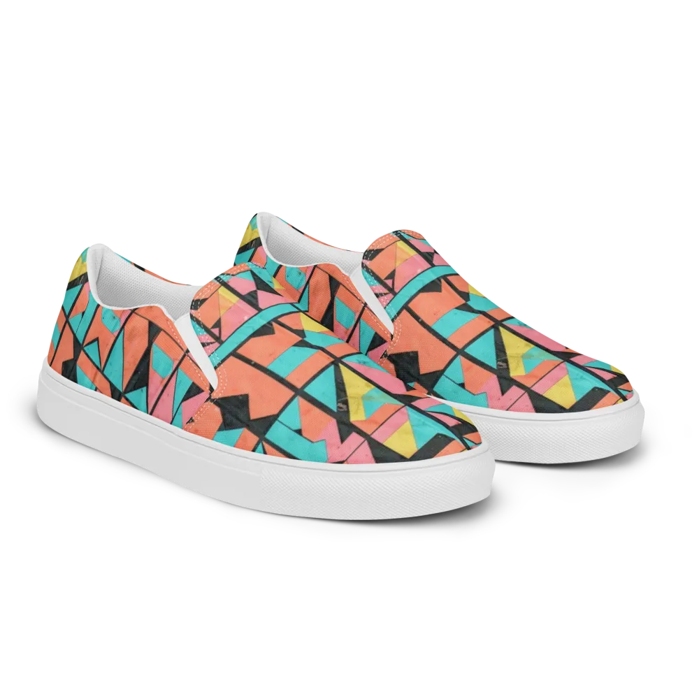 Prism Workshop on Men's Slip-On Canvas Shoes — Right Front