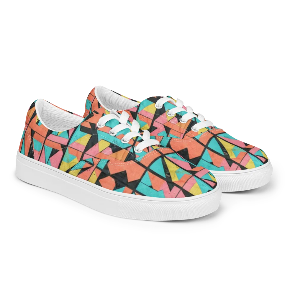 Prism Workshop on Men's Lace-Up Canvas Shoes — Right Front