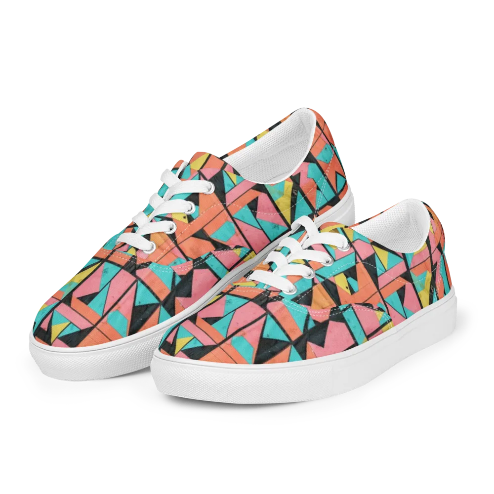 Prism Workshop on Men's Lace-Up Canvas Shoes — Left Front