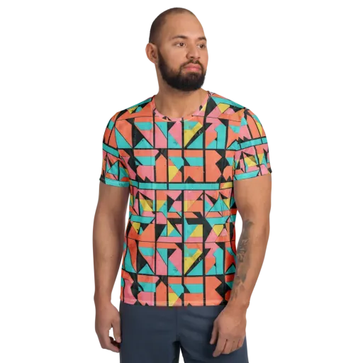 Prism Workshop on a Men's Athletic T-Shirt