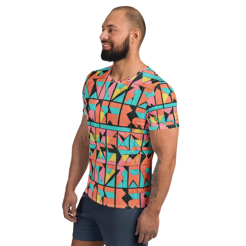 Prism Workshop on Men's Athletic T-Shirt — Left