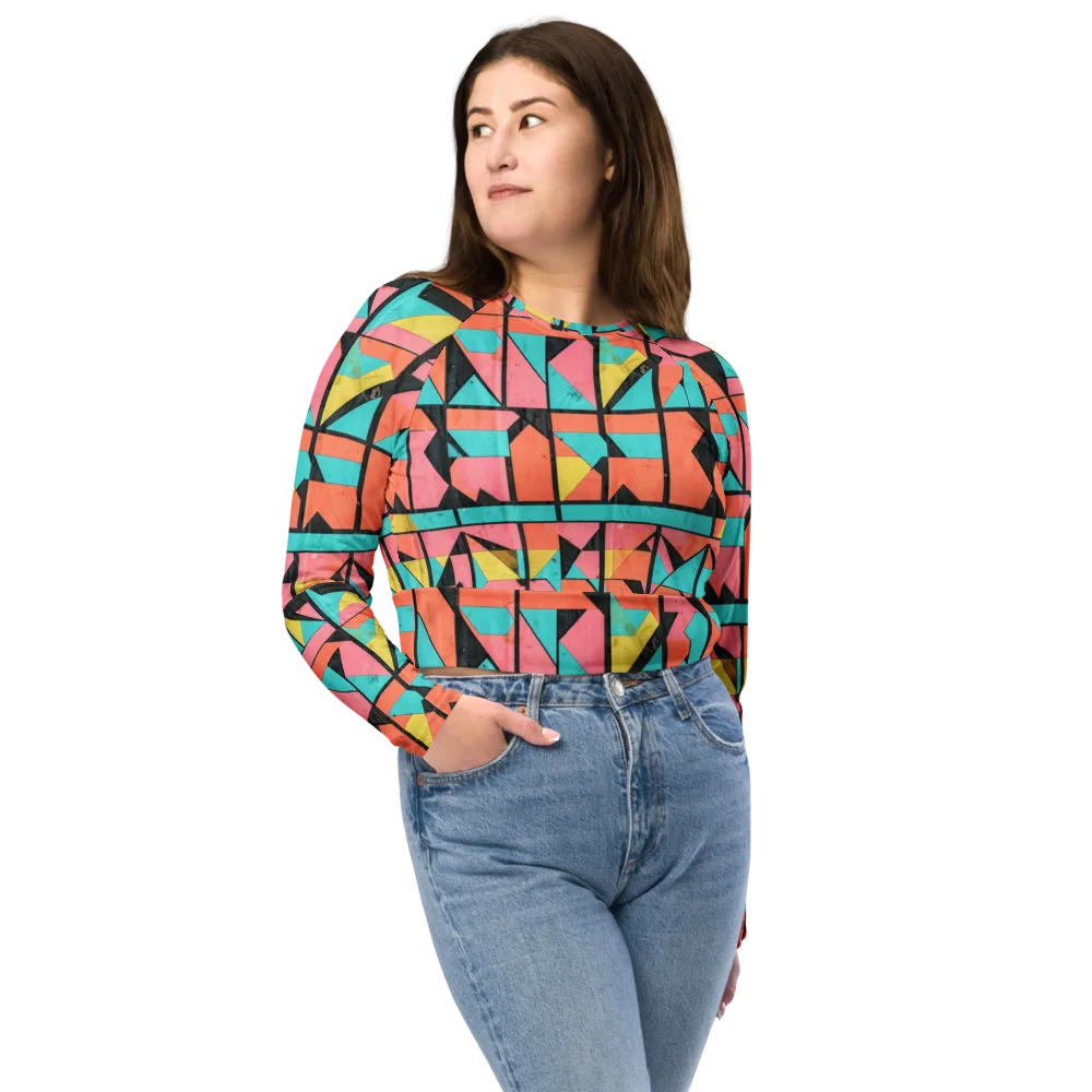 Prism Workshop on Long Sleeve Crop Top — Front