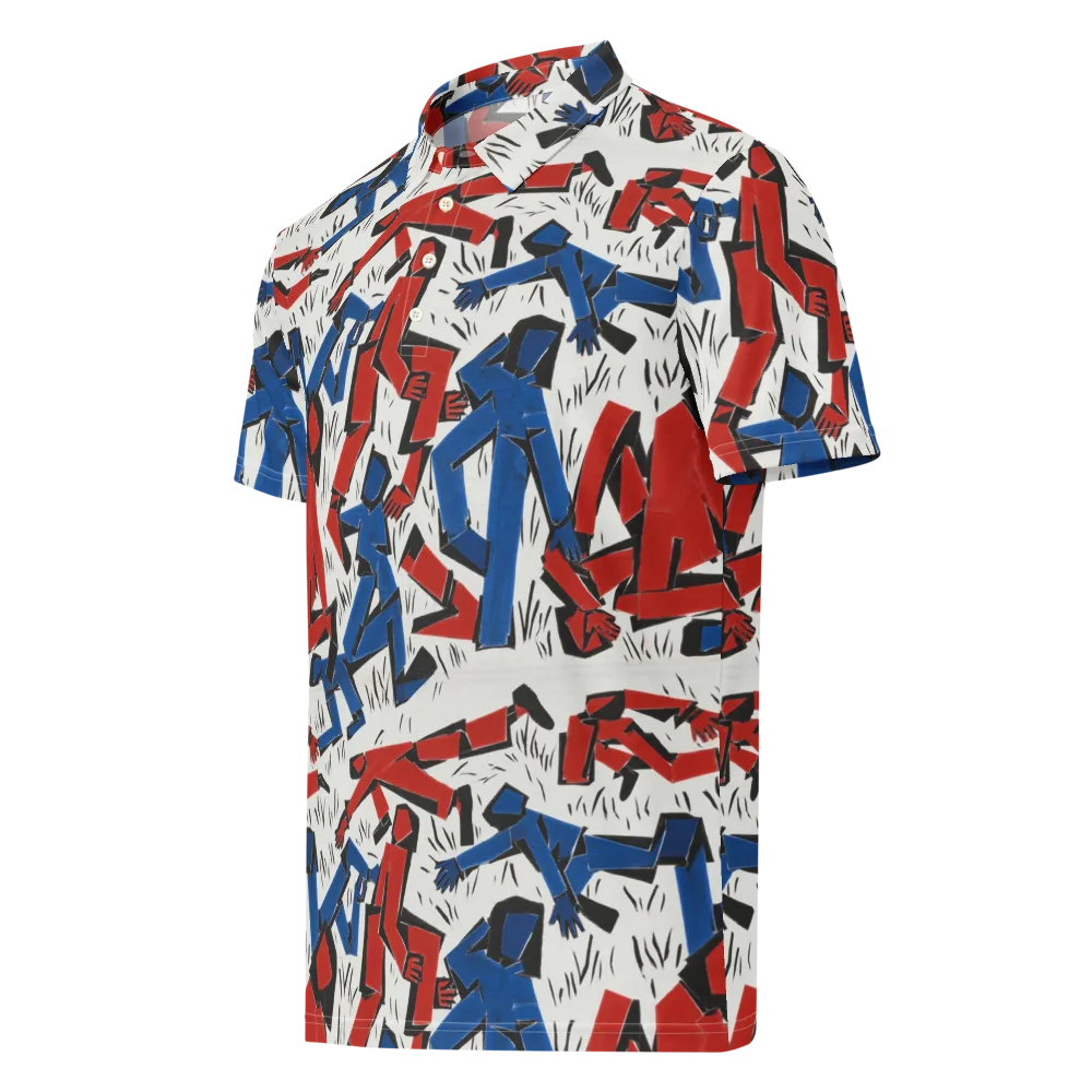 Redline Rhapsody on Men's Slim Fit Polo Shirt — Left Front