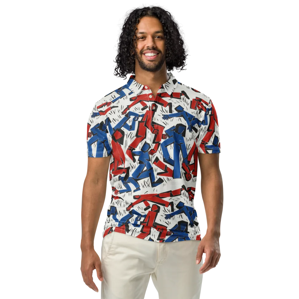 Redline Rhapsody on Men's Slim Fit Polo Shirt — Front