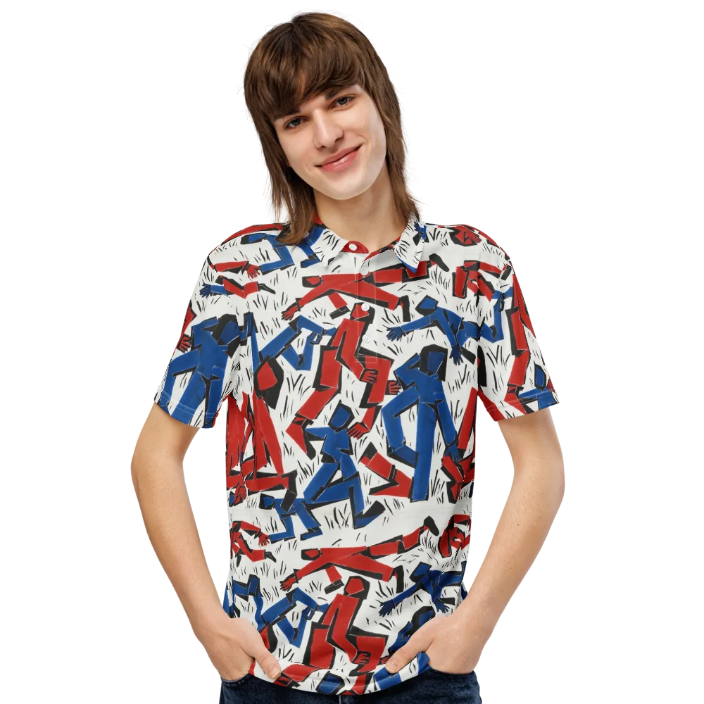 Redline Rhapsody on Men's Slim Fit Polo Shirt — Front