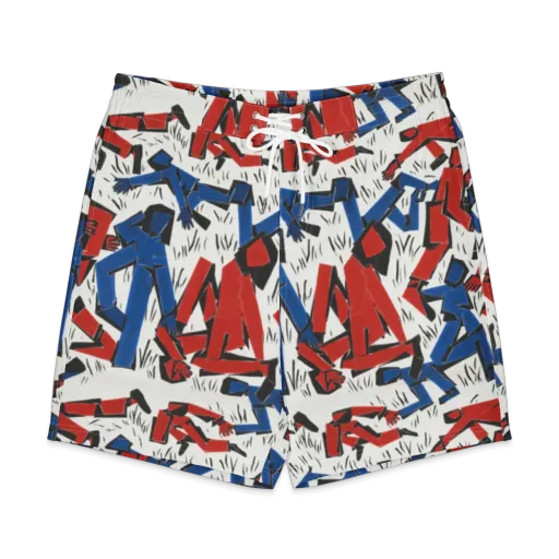 Redline Rhapsody on a Men's Board Shorts