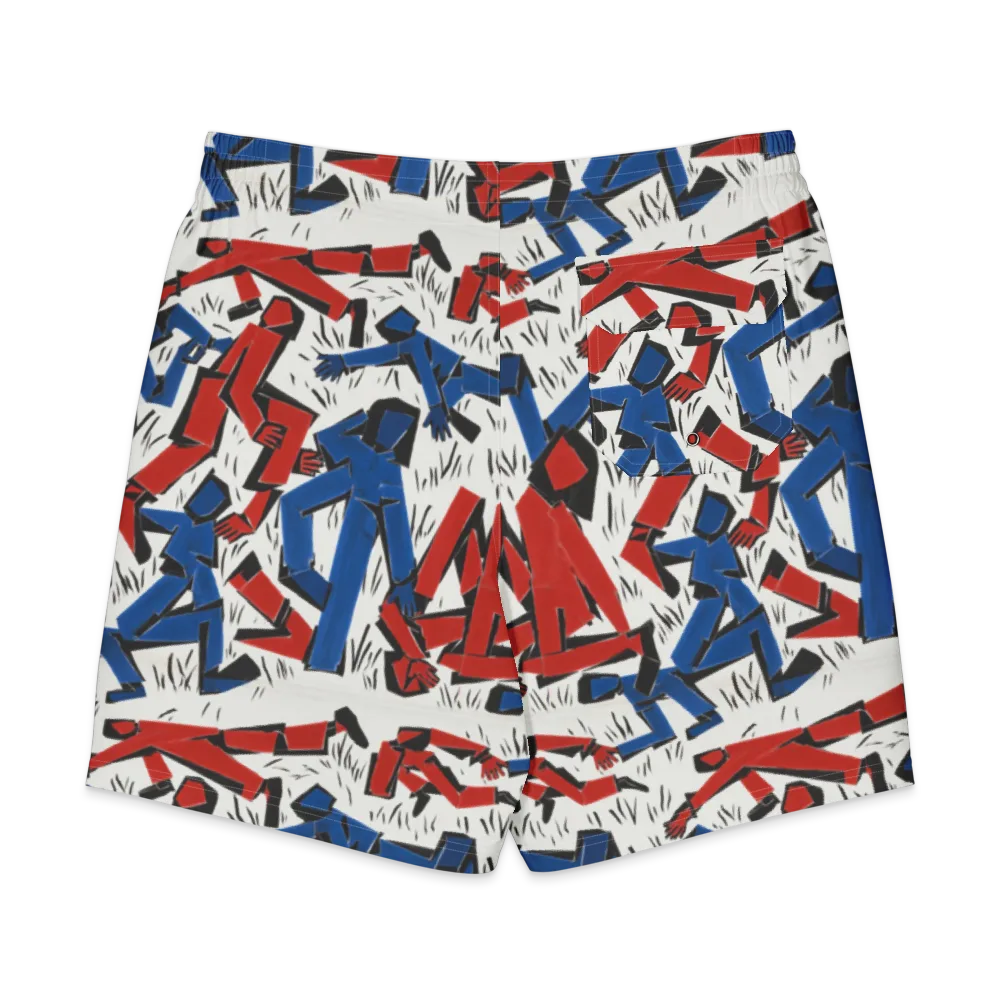 Redline Rhapsody on Men's Board Shorts — Back