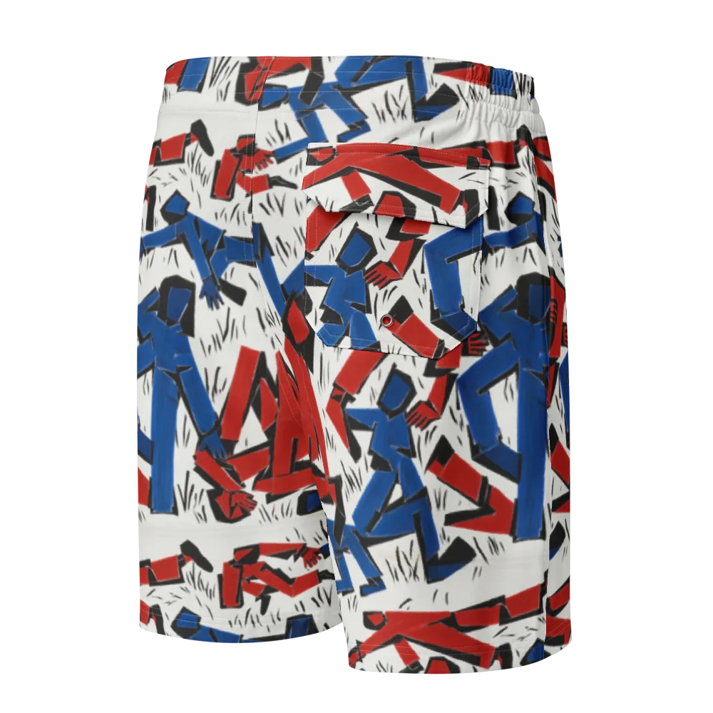 Redline Rhapsody on Men's Board Shorts — Back