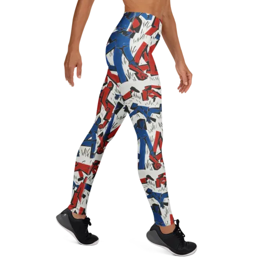 Redline Rhapsody on a Yoga Leggings