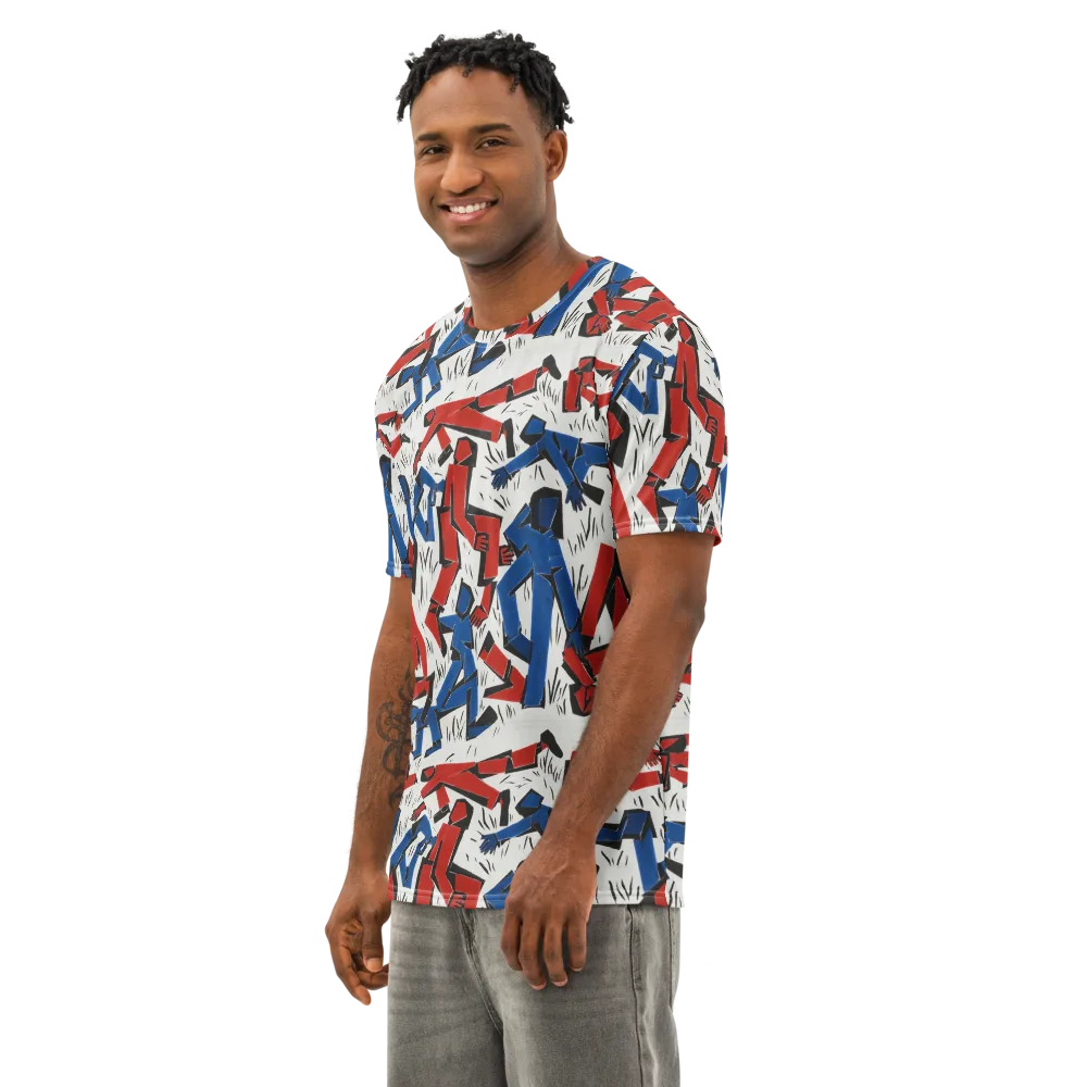 Redline Rhapsody on Men's Cotton Crew Neck T-Shirt — Left Front