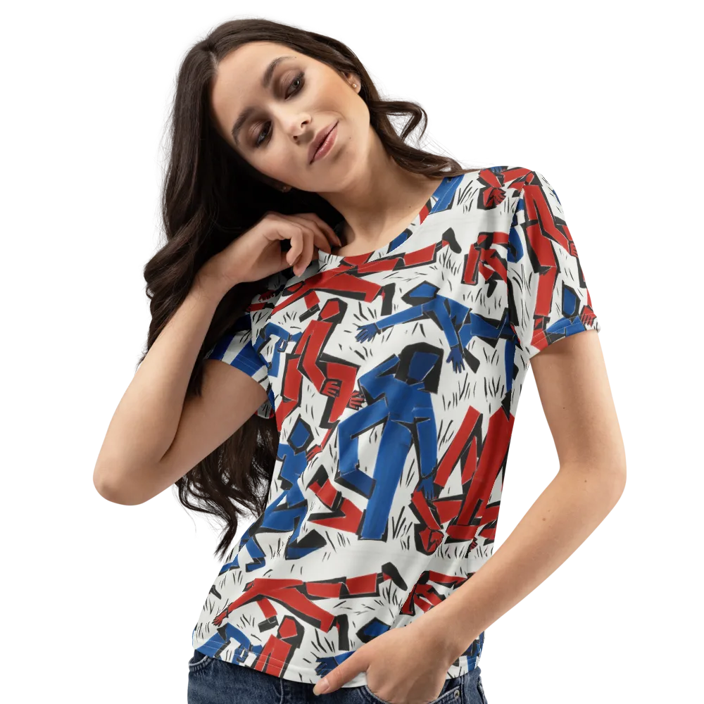 Redline Rhapsody on Women's Crew Neck T-Shirt — Left Front