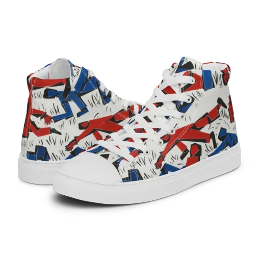 Redline Rhapsody on a Women's High Top Canvas Shoes