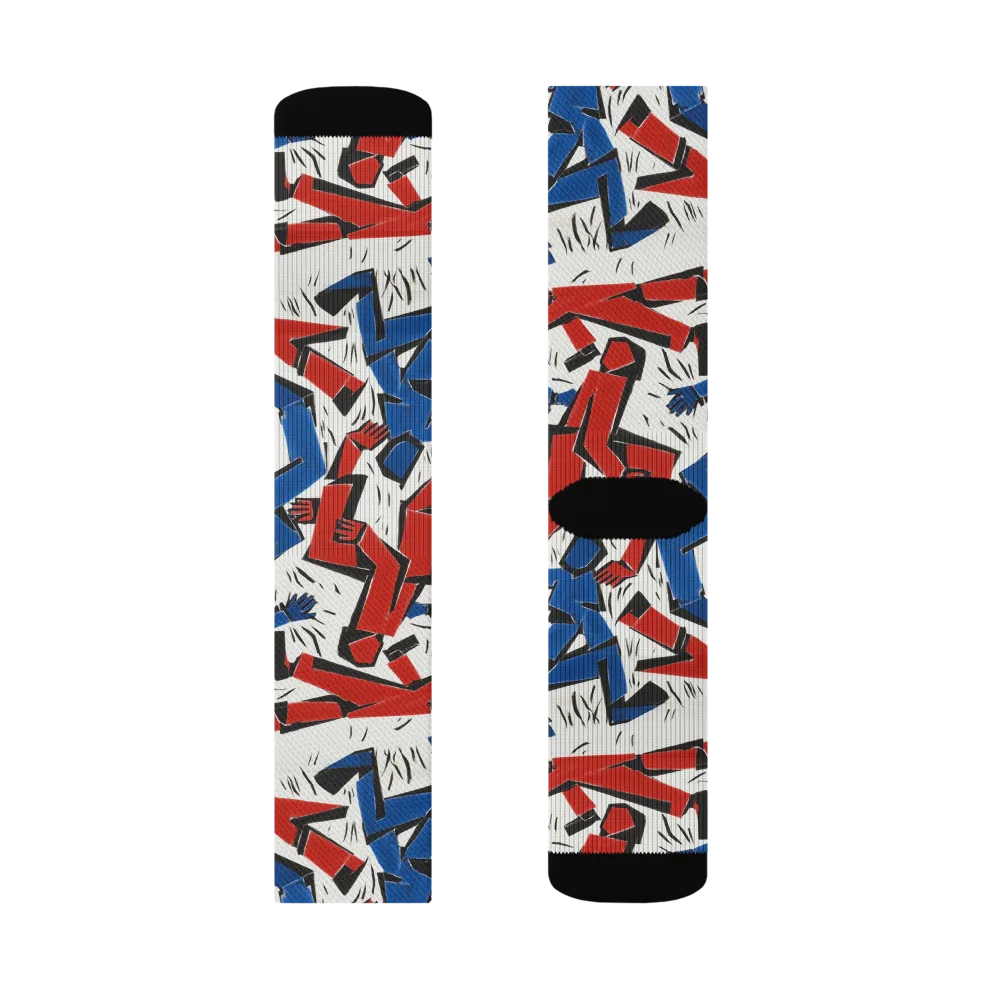 Redline Rhapsody on Socks — Right Sock