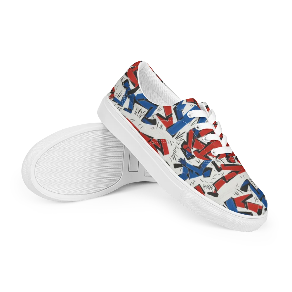 Redline Rhapsody on Men's Lace-Up Canvas Shoes — Right Front