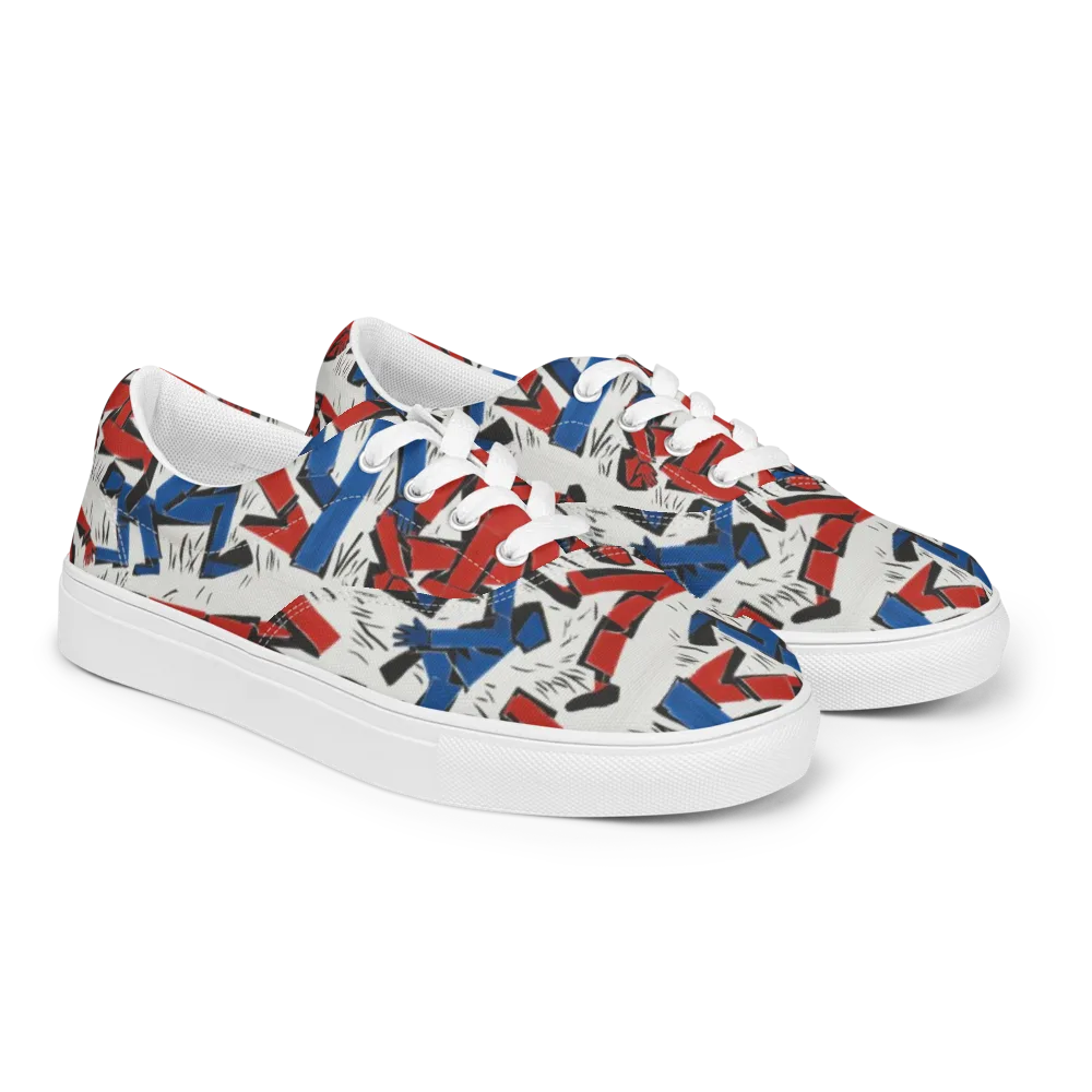 Redline Rhapsody on Men's Lace-Up Canvas Shoes — Right Front