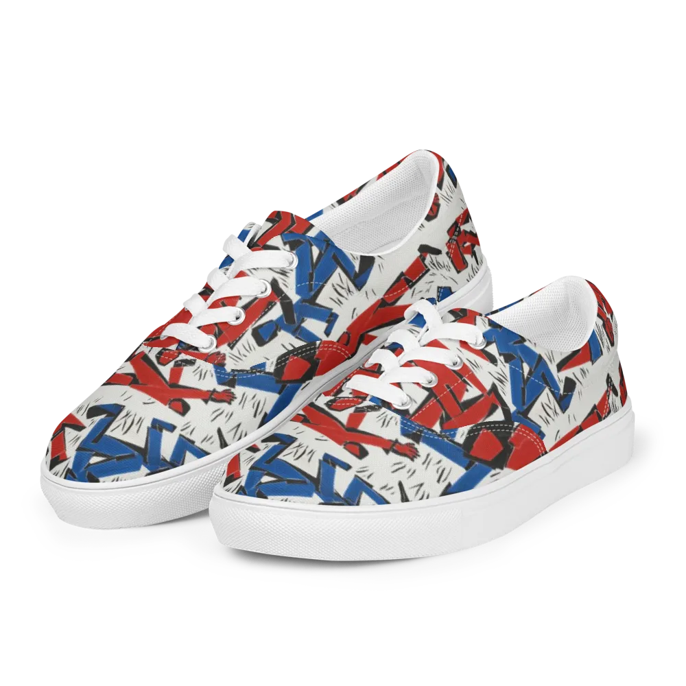 Redline Rhapsody on Men's Lace-Up Canvas Shoes — Left Front