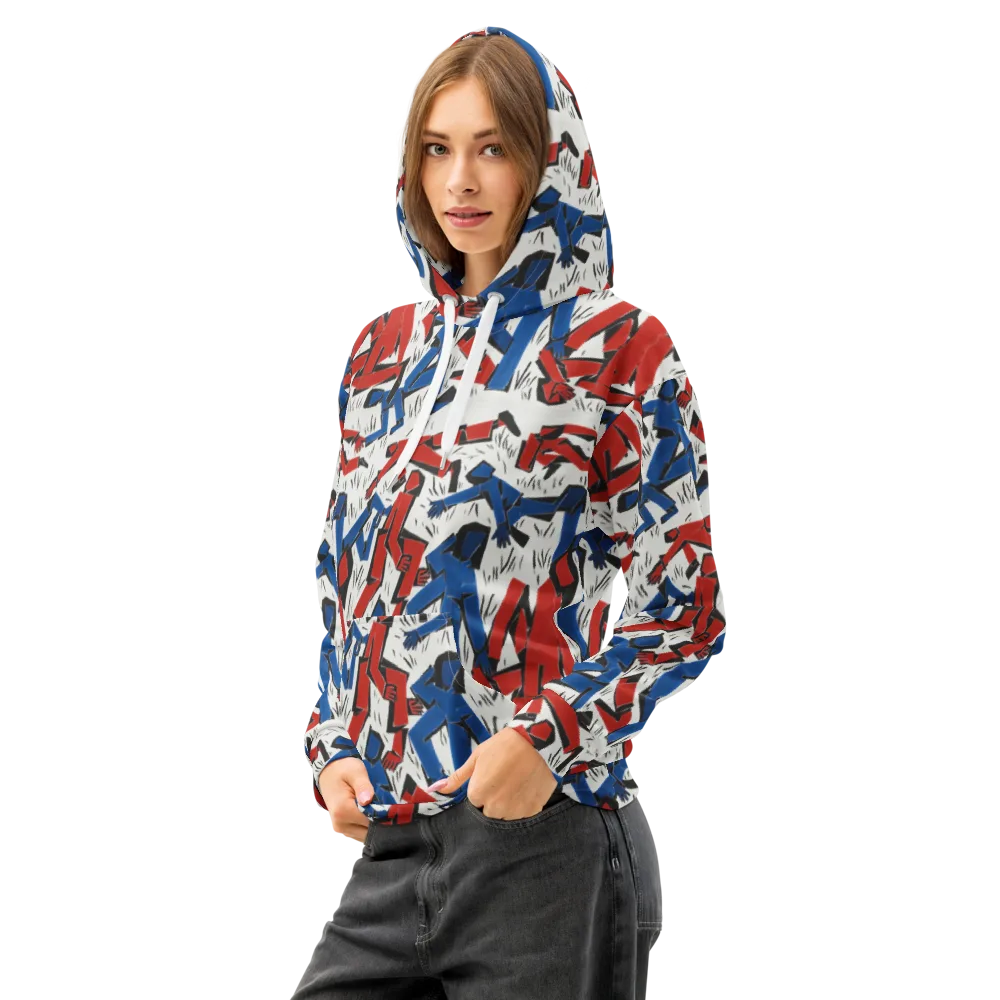 Redline Rhapsody on Cotton Hoodie — Left Front